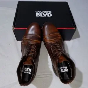 ??️ BLVD Cap Toe Full Grain Leather Boots Limited Edition The Wolverine BLVD Cap Toe Boot vs. The Thursday Captain  main image 4